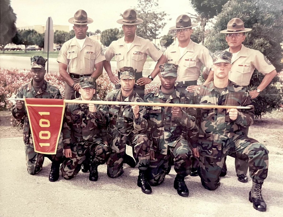 Eric Sanchez with United States Marine Corps Platoon 1001 at MCRD San Diego